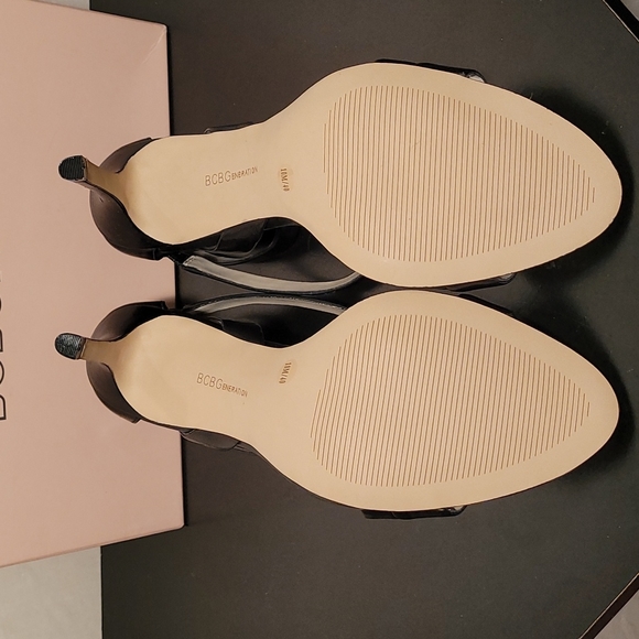BCBGeneration Diego Black High Heel Ankle Strap Shoes - Picture 7 of 9